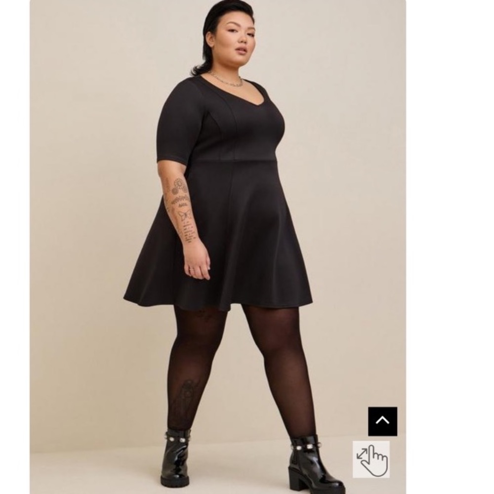 Torrid Fluted Fit & Flare Mini Dress